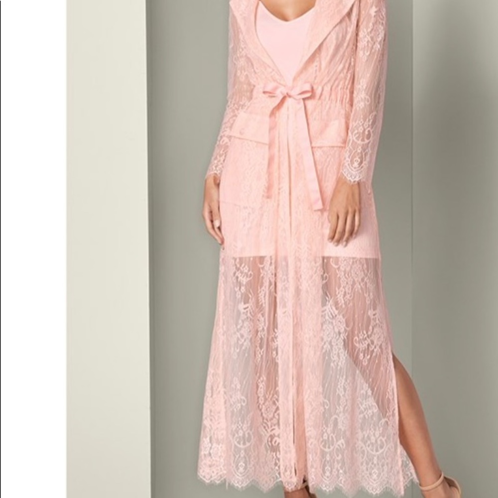 Beautiful lace detail coat dress